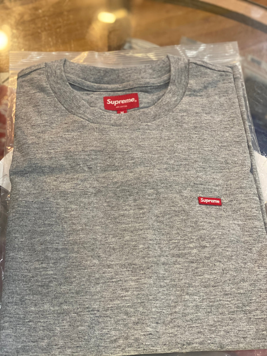 Brand new Heather Grey Supreme Small Box Tee Size Medium – Grailz DMV