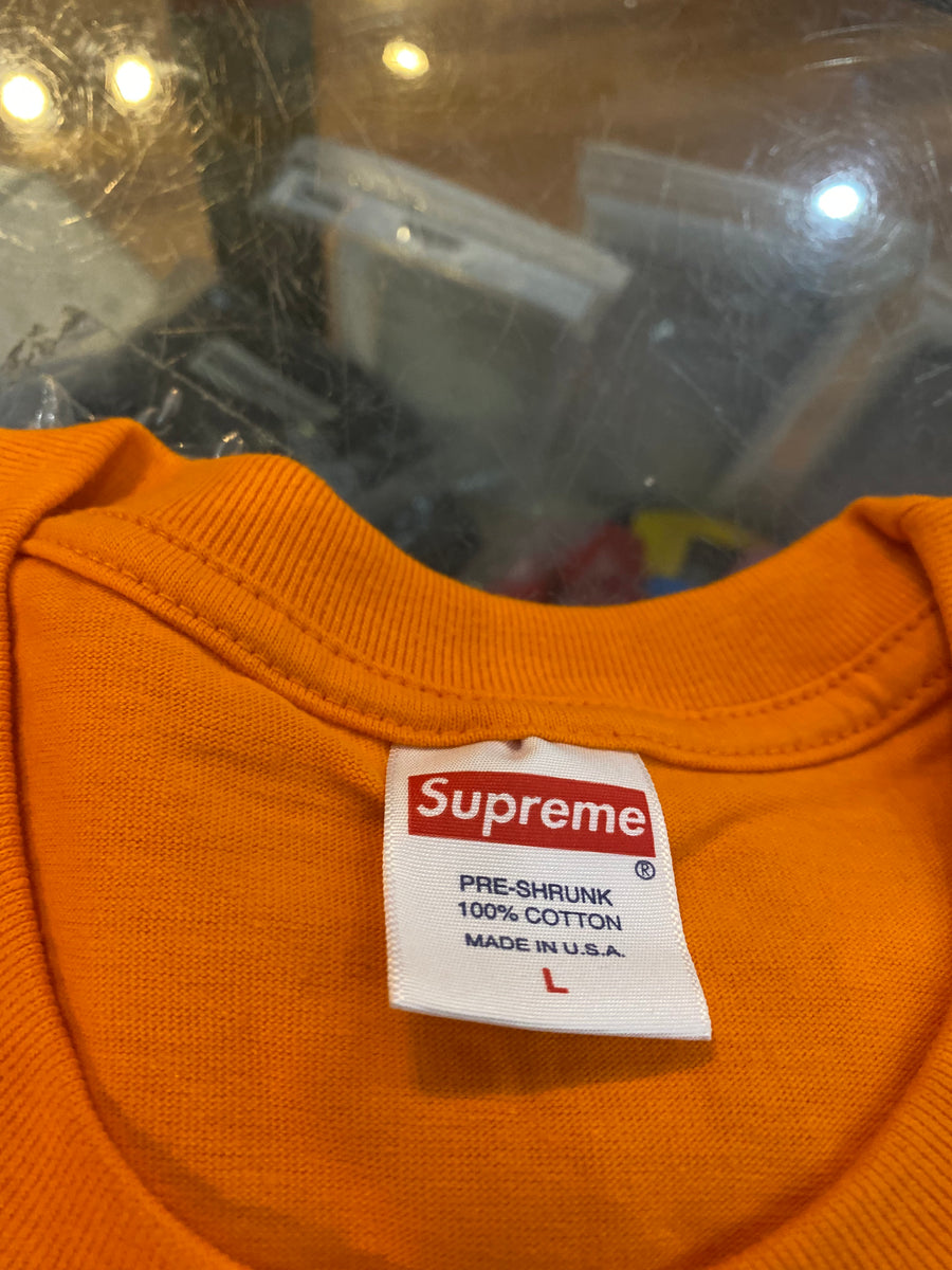 Brand new Orange Supreme Nuova York Tee Size Large – Grailz