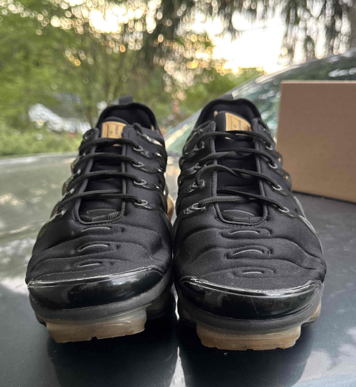 Air Vapormax Plus Black Metallic Gold Size 12