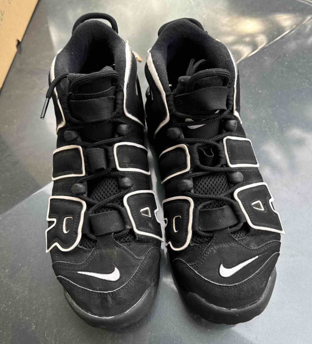 Air More Uptempo Black White Size 10