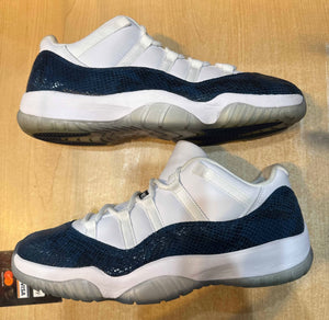 Navy Snakeskin Low 11s Size 12