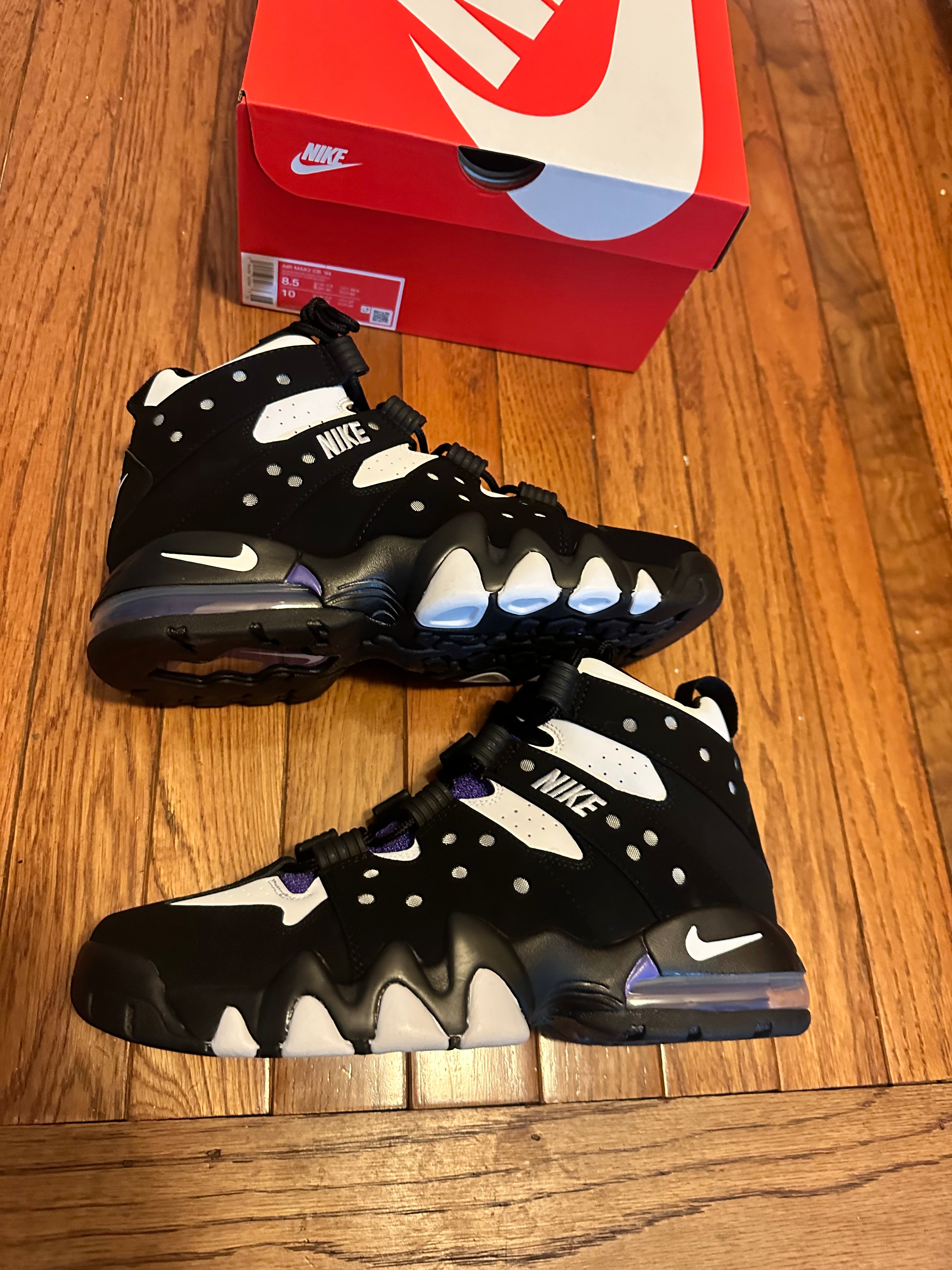 Brand new Black White Purple Nike Air Max 2 CB 94 size 8.5