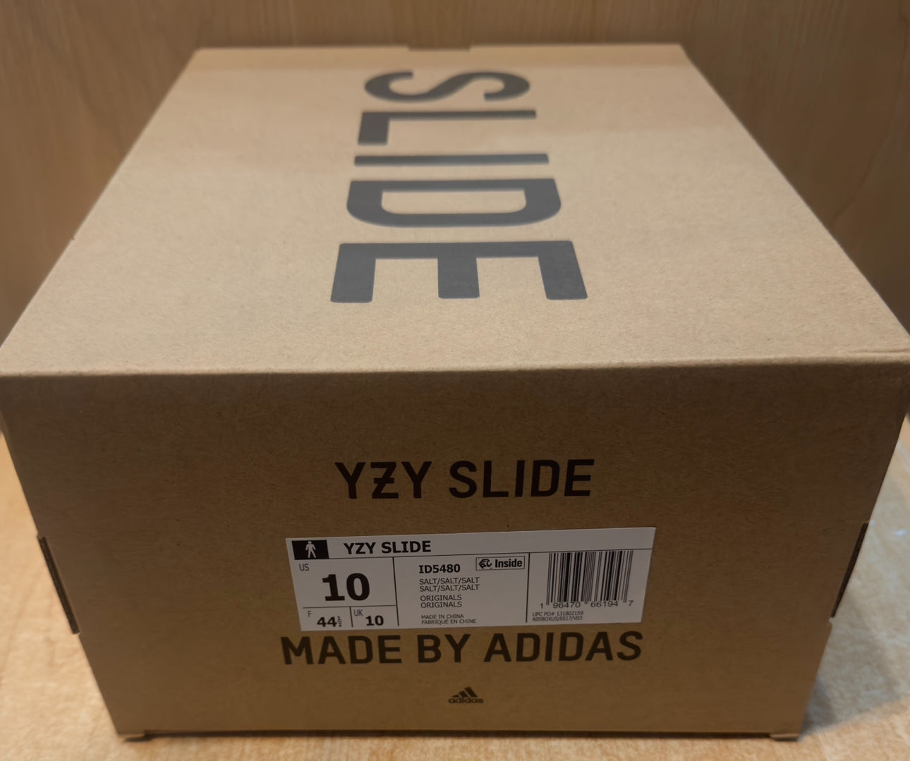 Brand New Yeezy Slide Salt Size 10