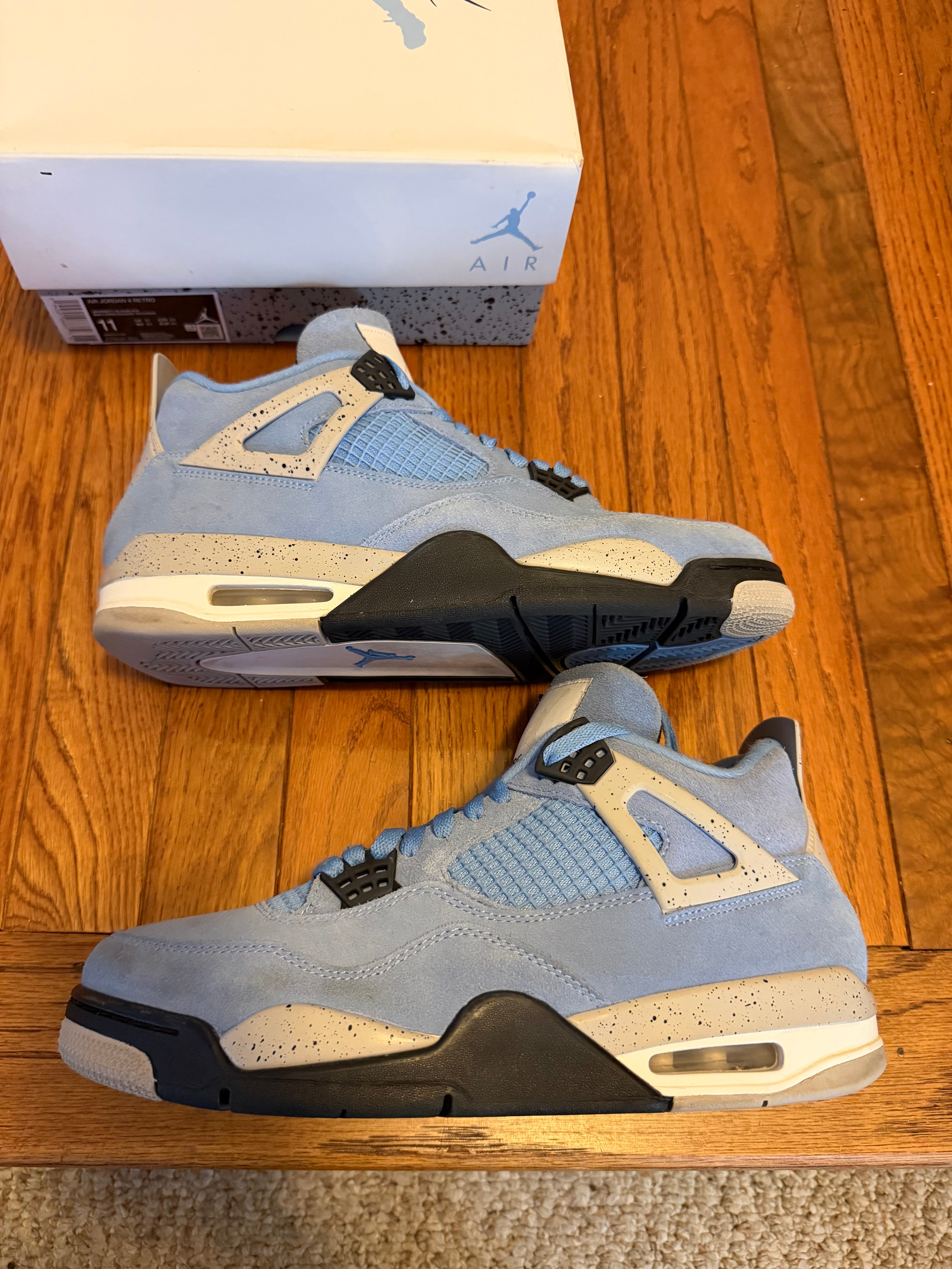 University Blue 4s size 11