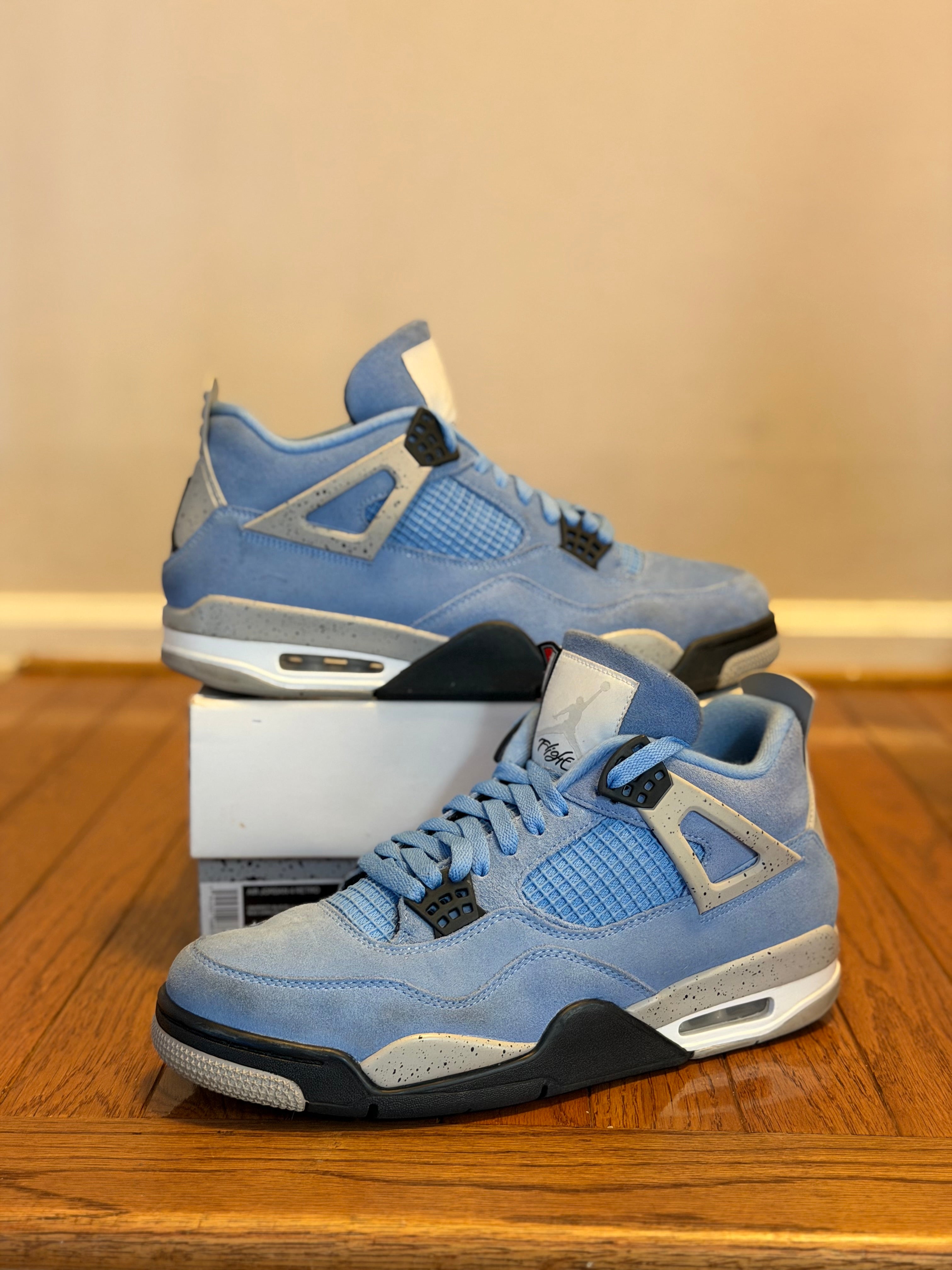 University Blue 4s size 11