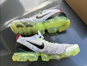 Air Vapormax Flyknit 3 White Black Volt Bright Crimson Size 10