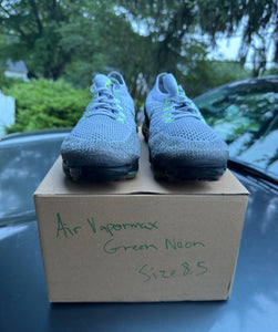 Air Vapormax Grey Neon Size 8.5