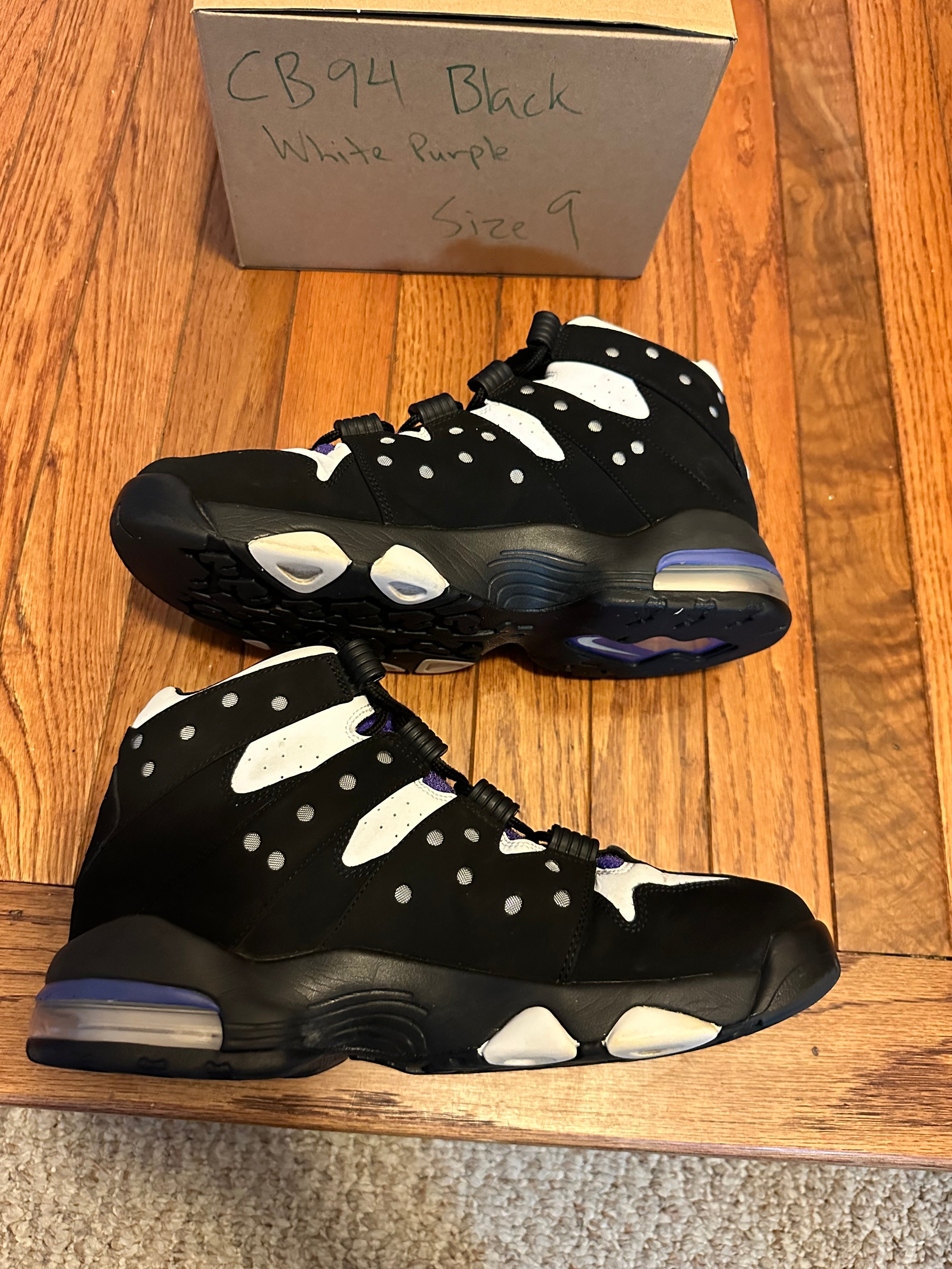 Black White Purple Nike Air Max 2 CB 94 size 9