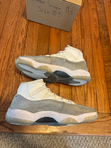 Metallic Silver 11s size 10.5