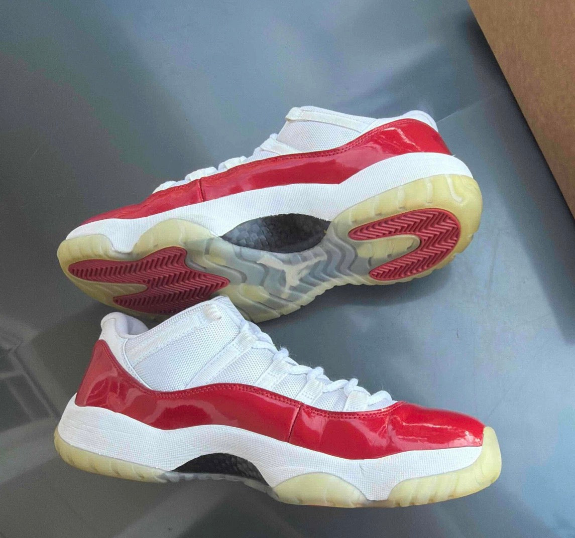 Cherry Low 11s Size 10.5