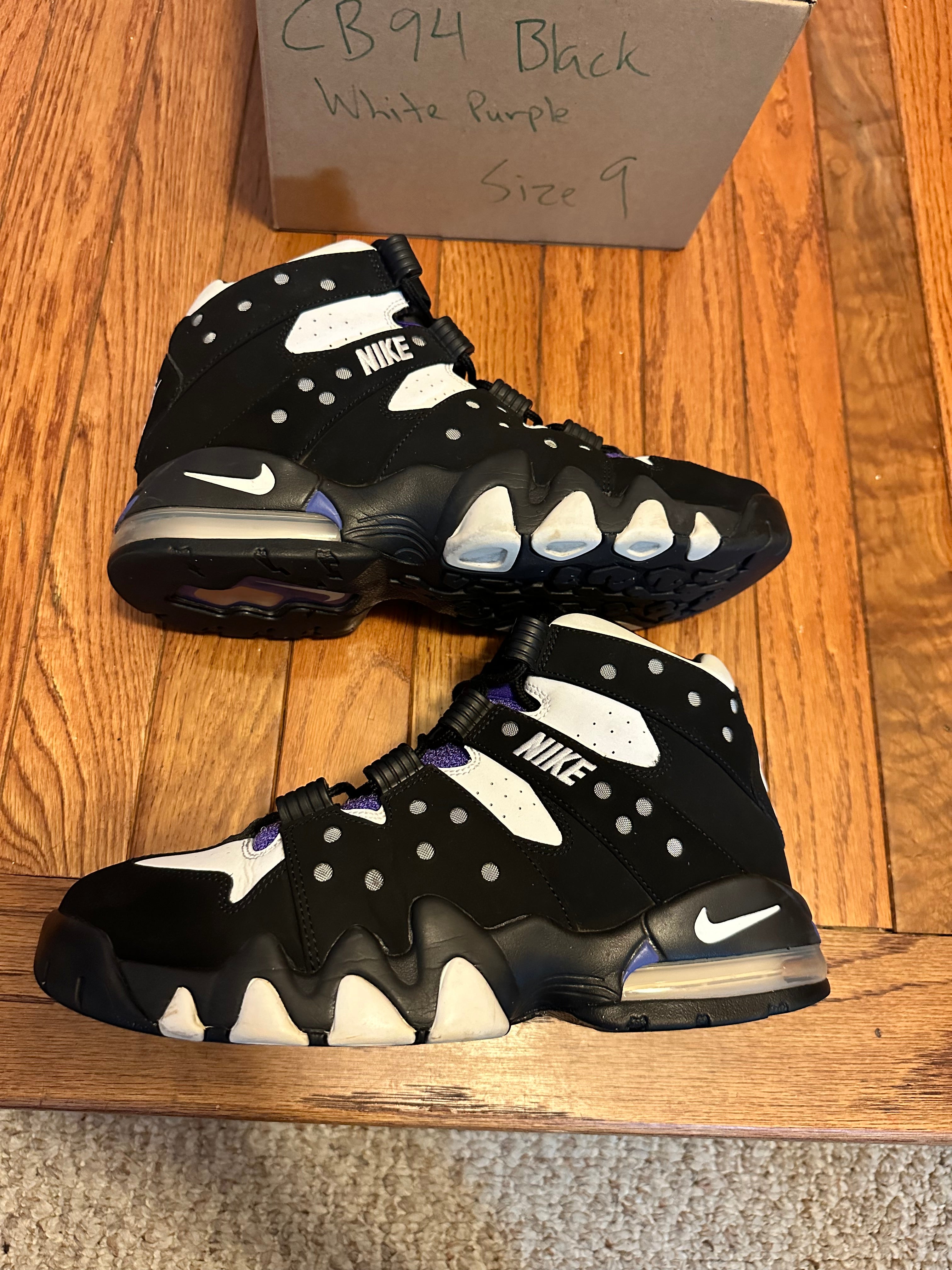 Black White Purple Nike Air Max 2 CB 94 size 9