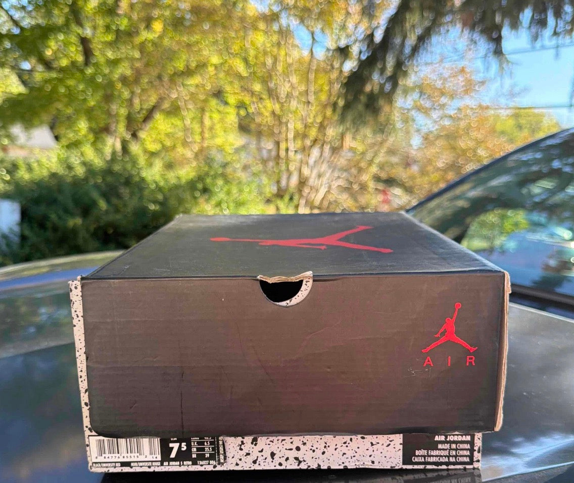 Satin Bred 5s Size 7.5