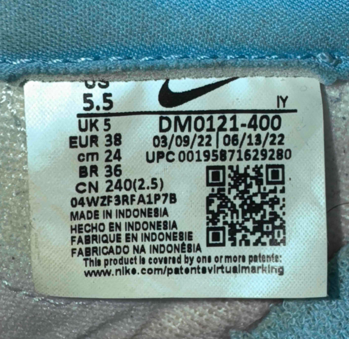 Nike Dunk Low Argon Size 5.5