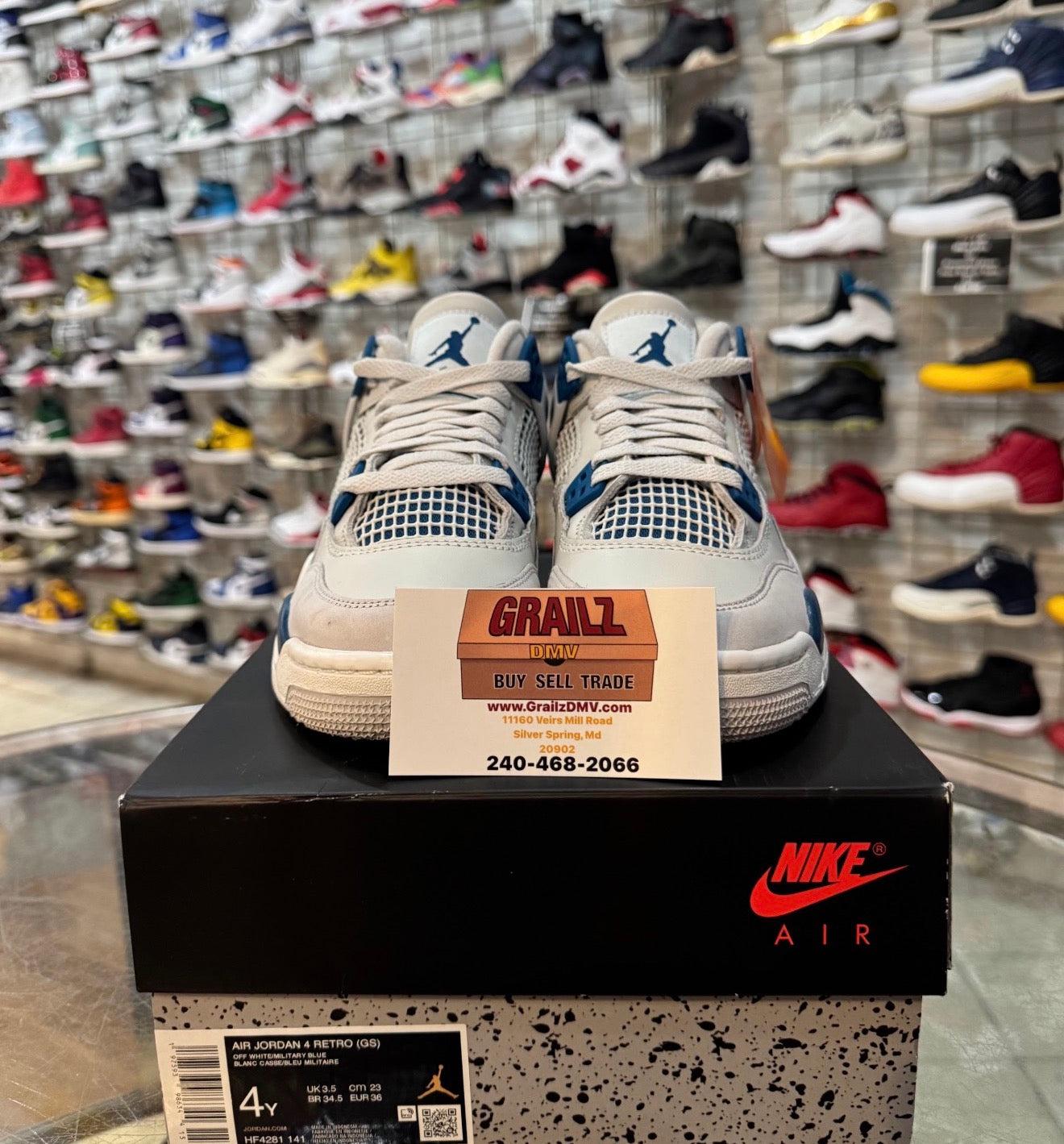 Brand New Military Blue 4s Size 4Y