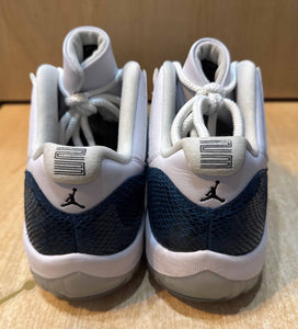Navy Snakeskin Low 11s Size 12