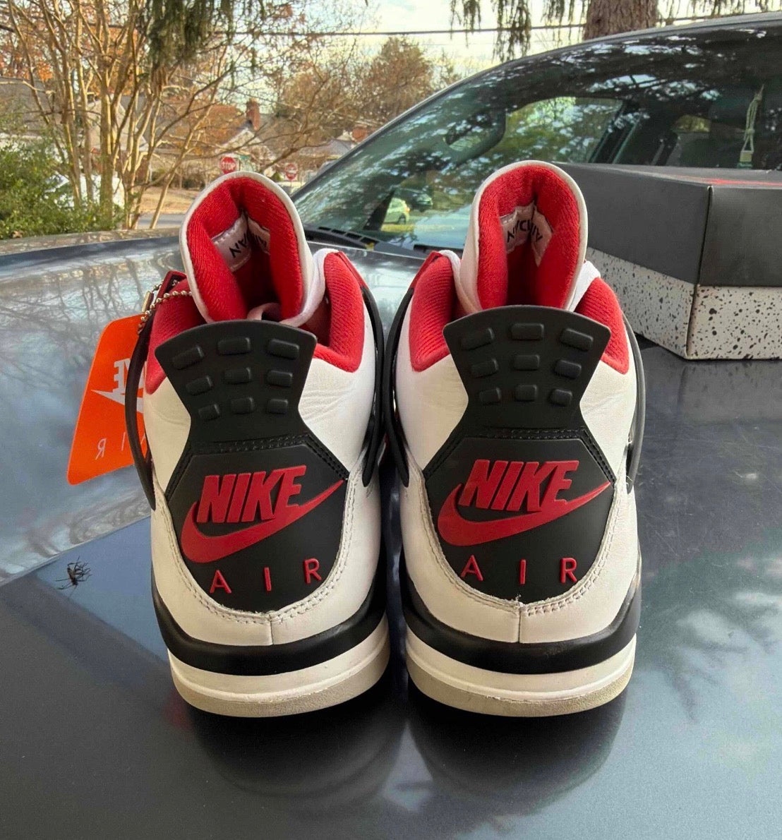 Fire Red 4s Size 10