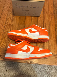 Syracuse Nike Dunk Low size 10.5