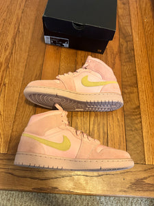 Coral Gold Mid 1s size 9
