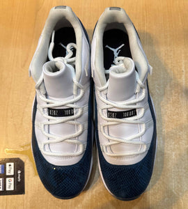 Navy Snakeskin Low 11s Size 12