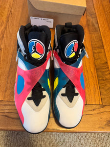 White Multicolor 8s size 12