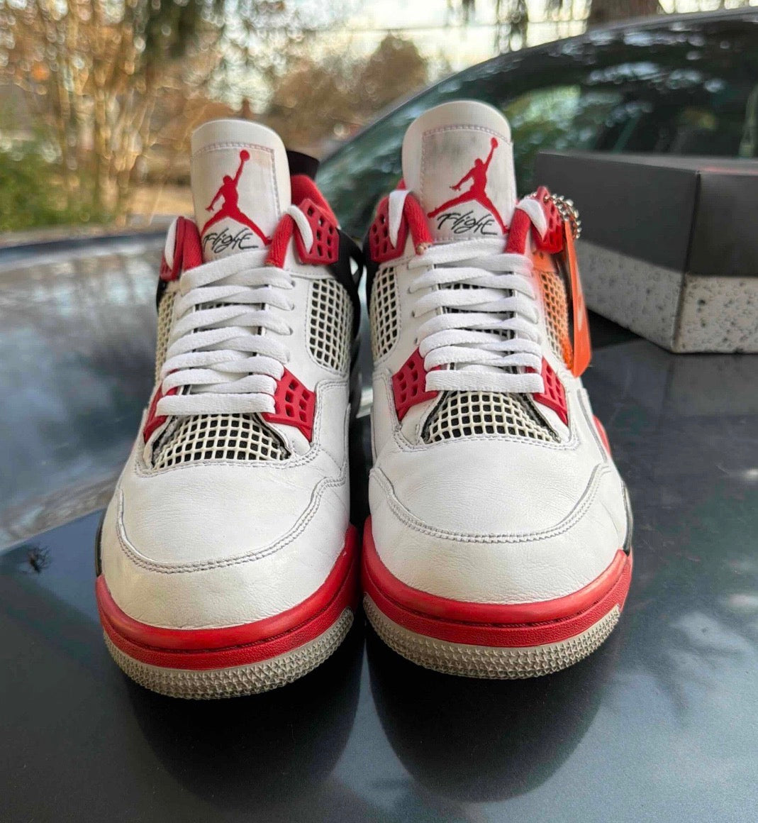 Fire Red 4s Size 10