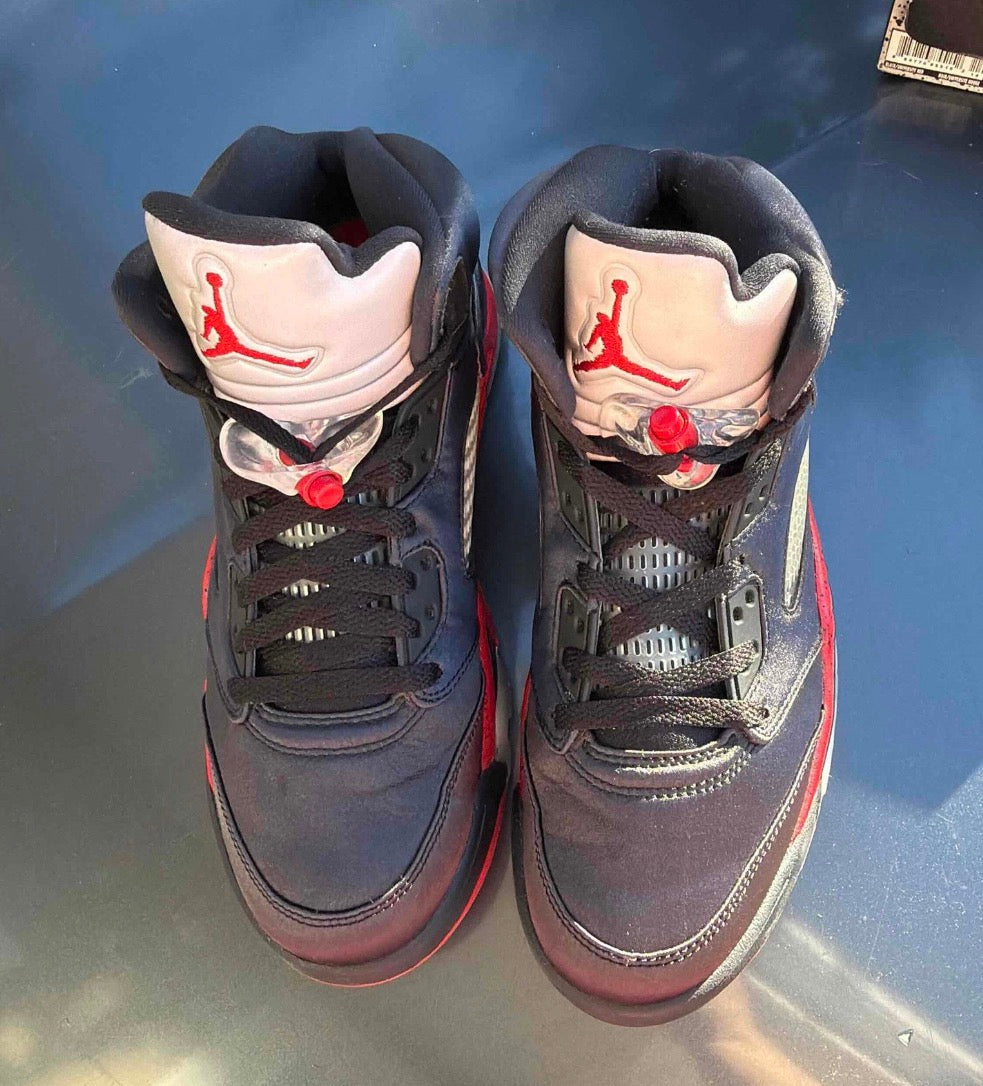 Satin Bred 5s Size 7.5