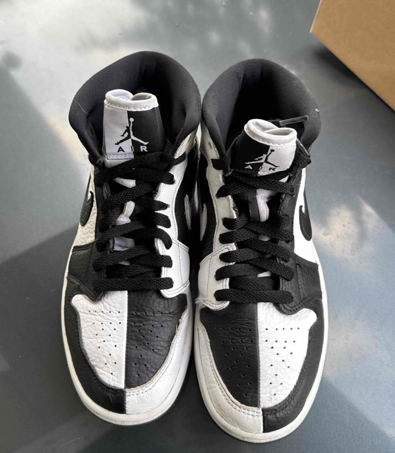Homage Black White Mid 1s Size 6.5