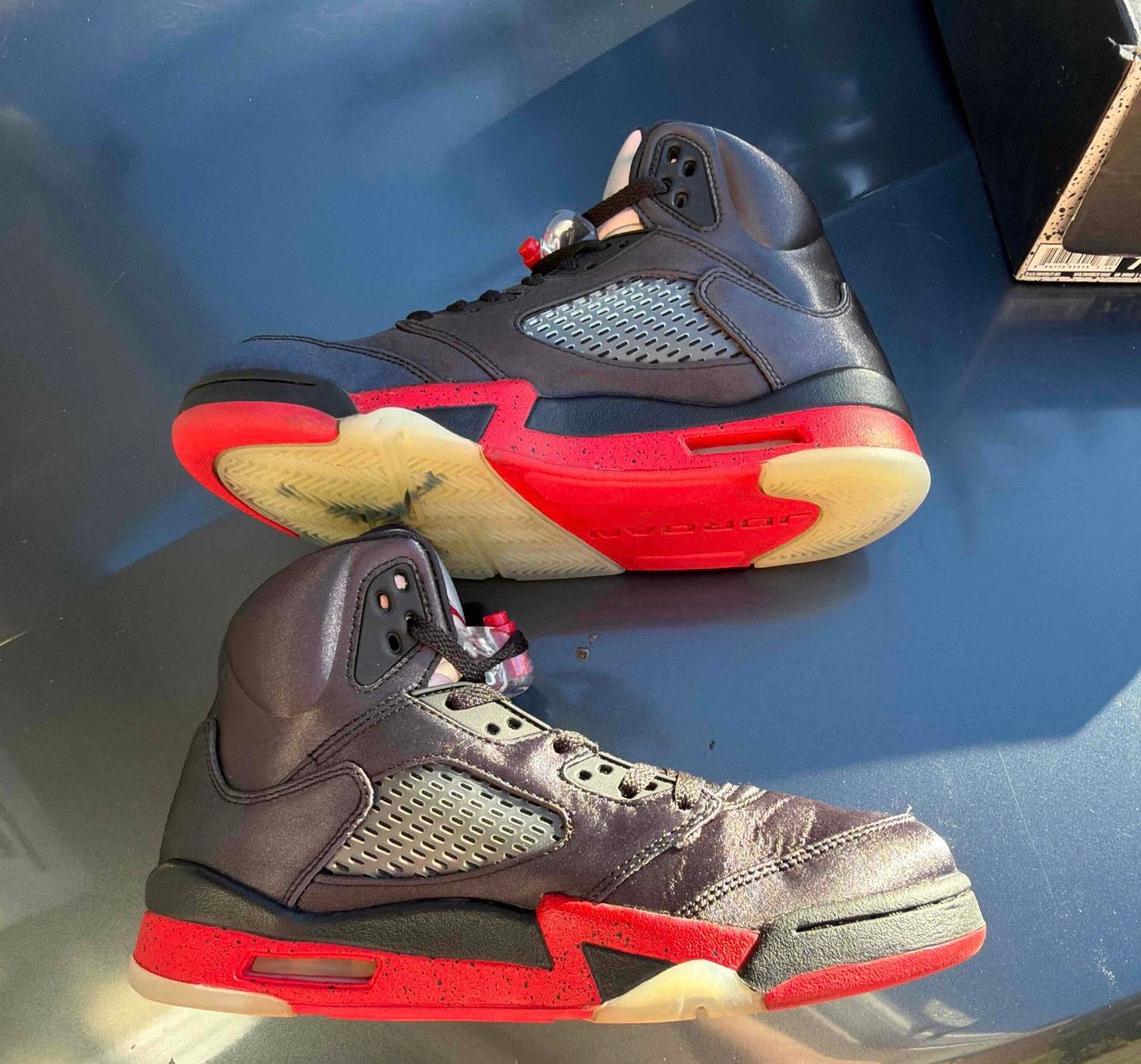 Satin Bred 5s Size 7.5