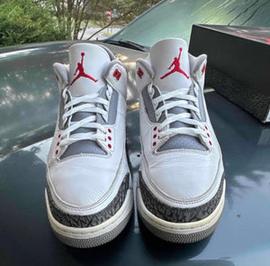 Fire Red 3s Size 10.5