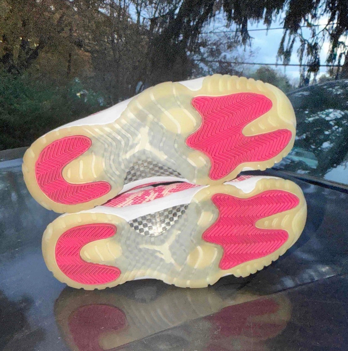 Pink Snakeskin Low 11s Size 8