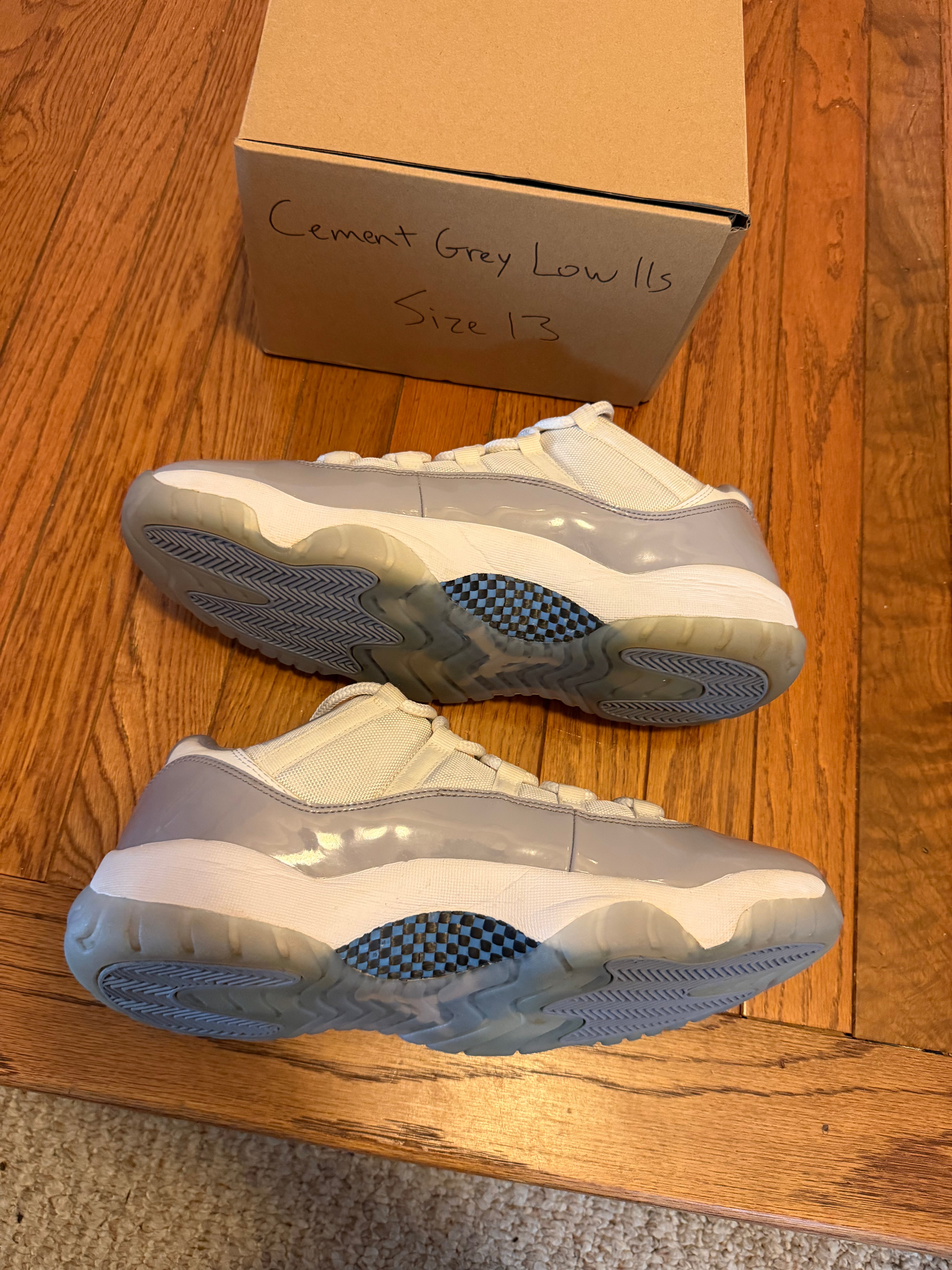 Cement Grey Low 11s size 13