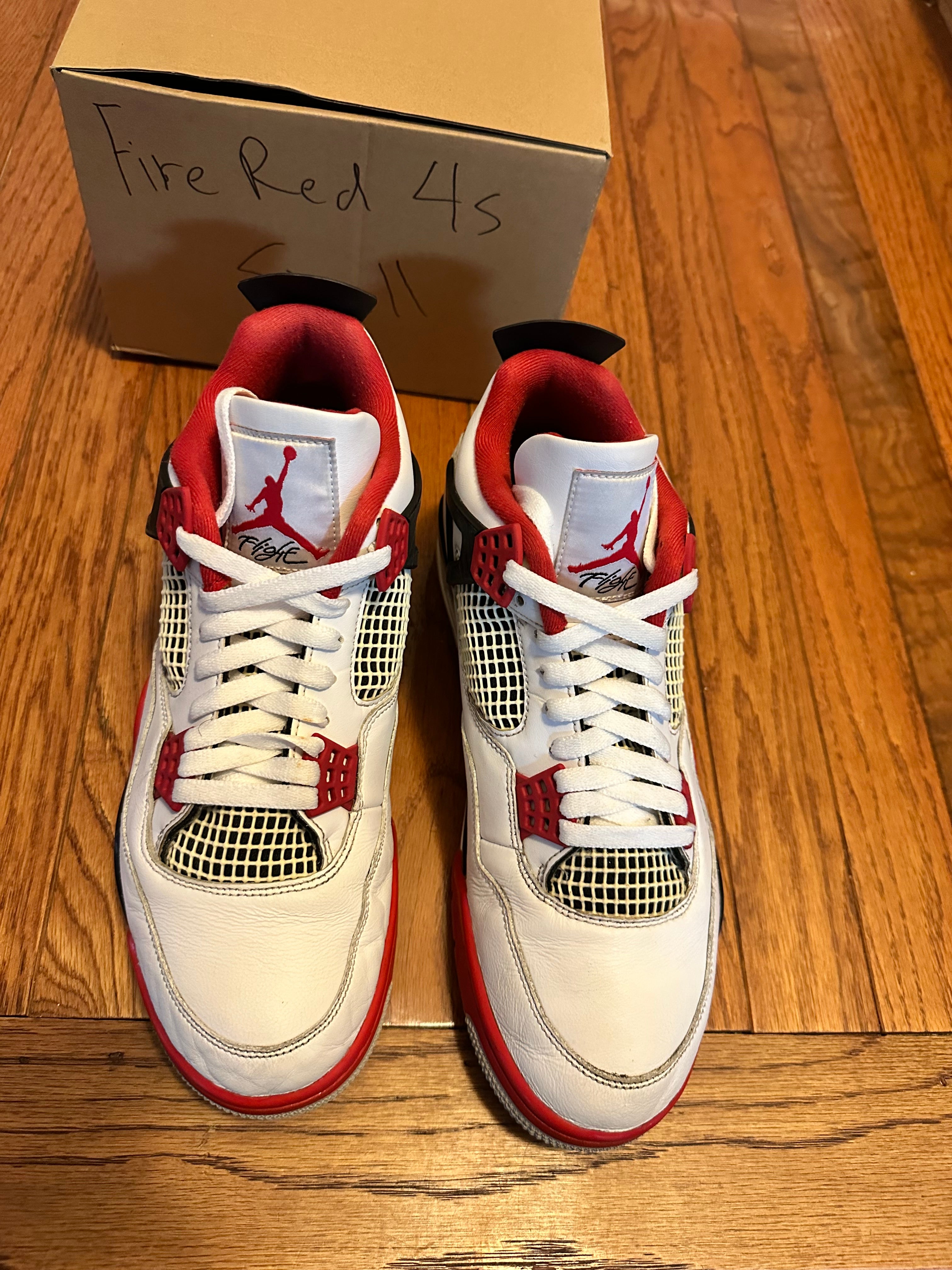 Fire Red 4s size 11