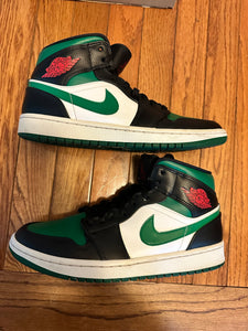Pine Green Mid 1s size 9