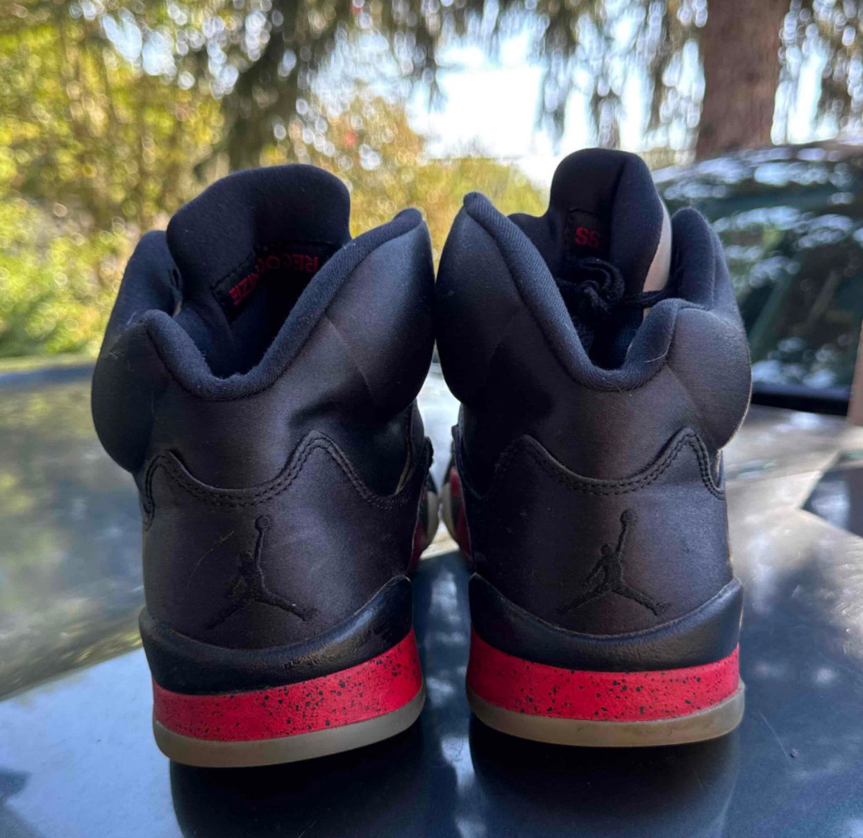 Satin Bred 5s Size 8.5