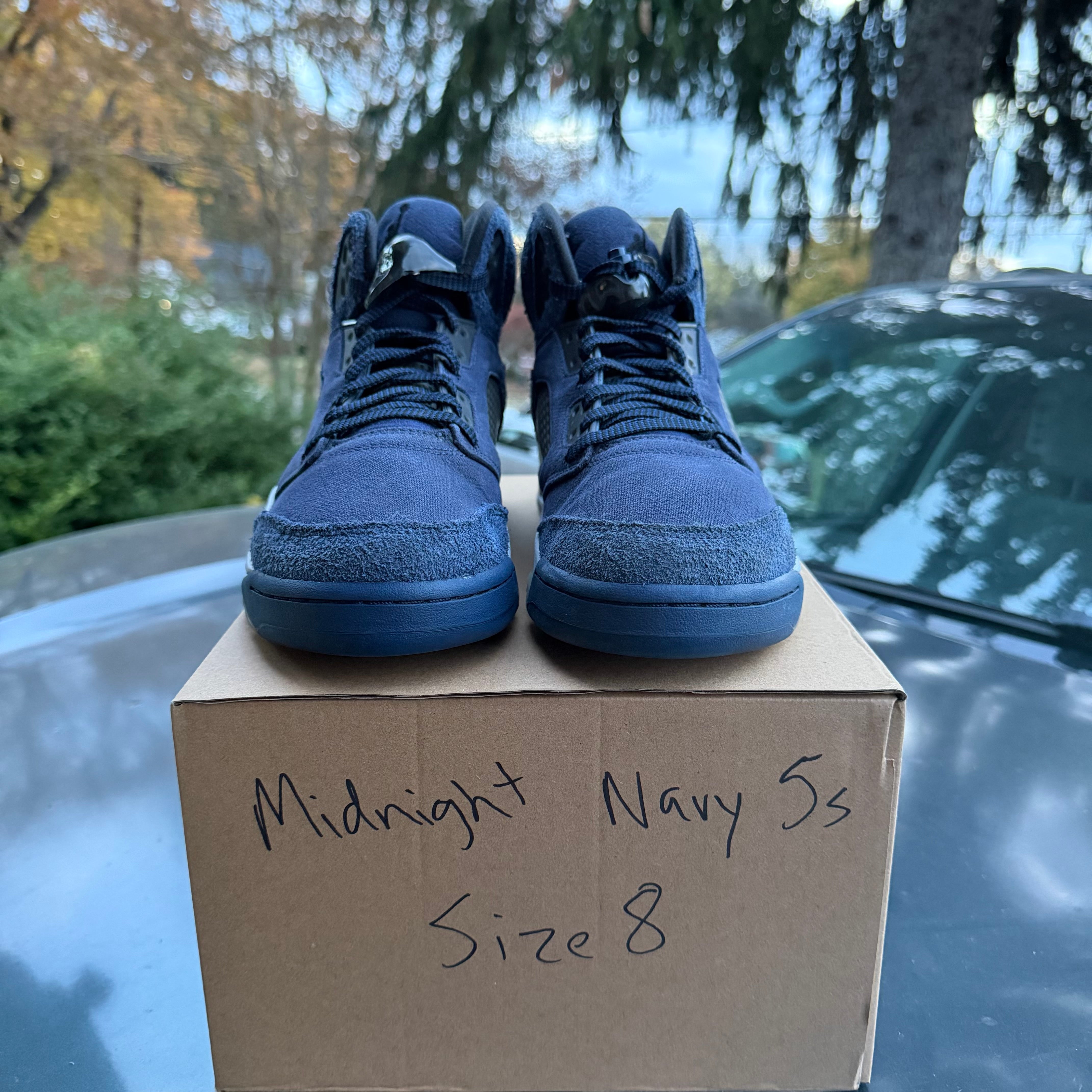 Midnight Navy 5s Size 8