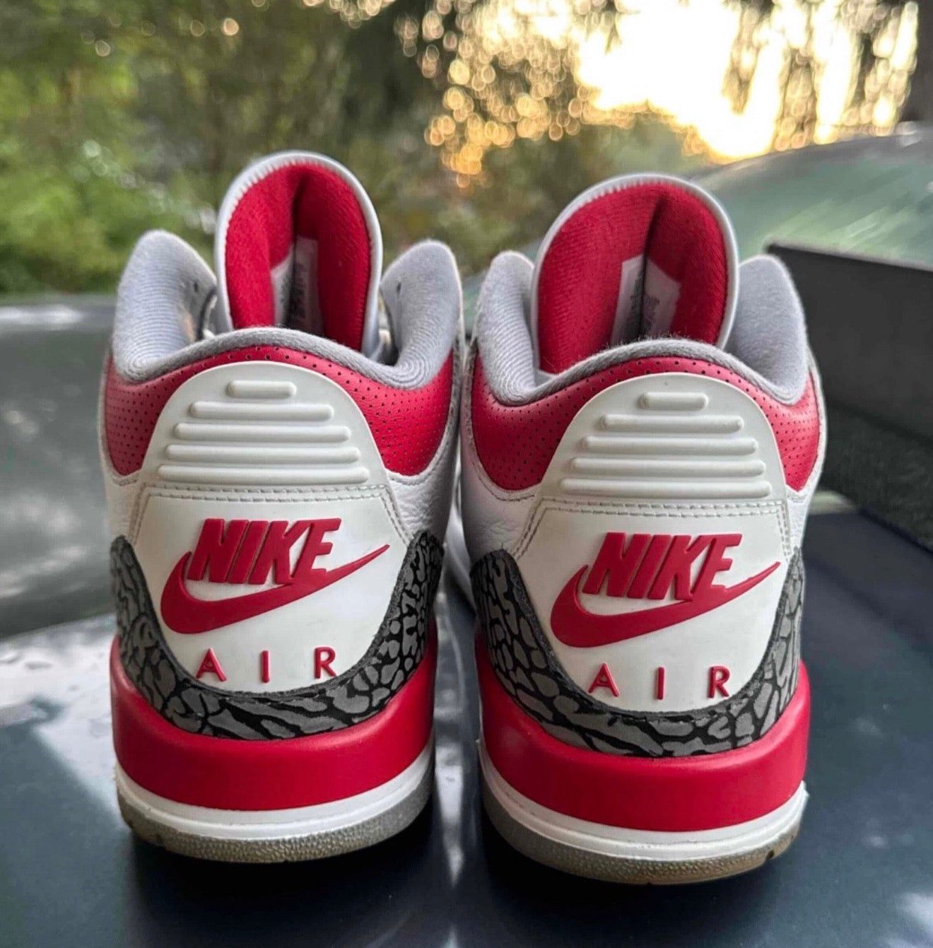 Fire Red 3s Size 10.5