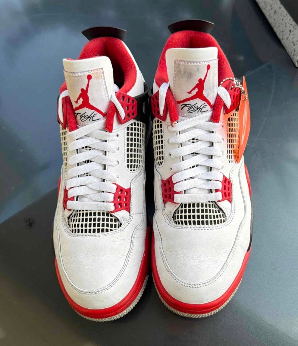 Fire Red 4s Size 10