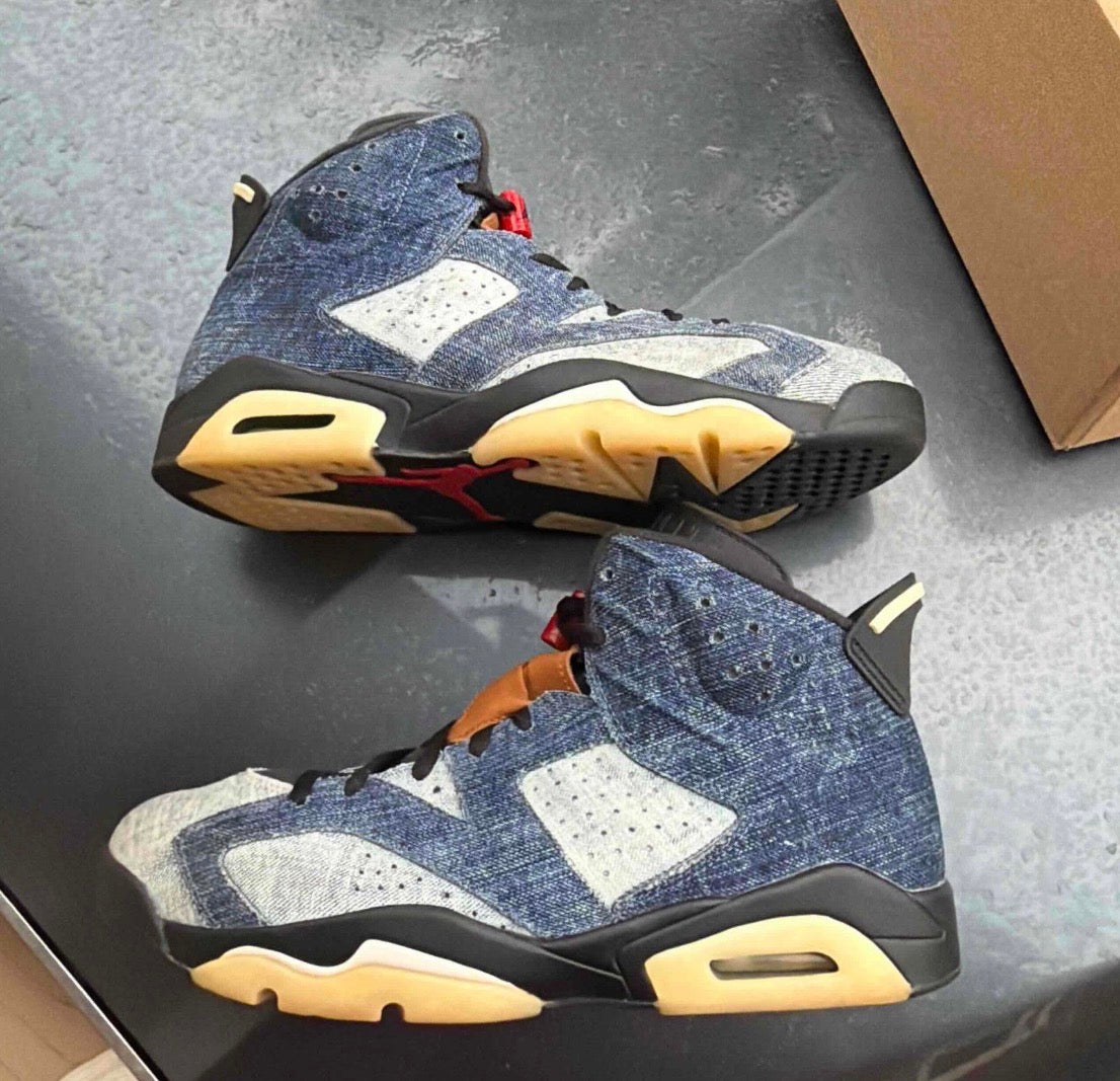 Washed Denim 6s Size 11.5