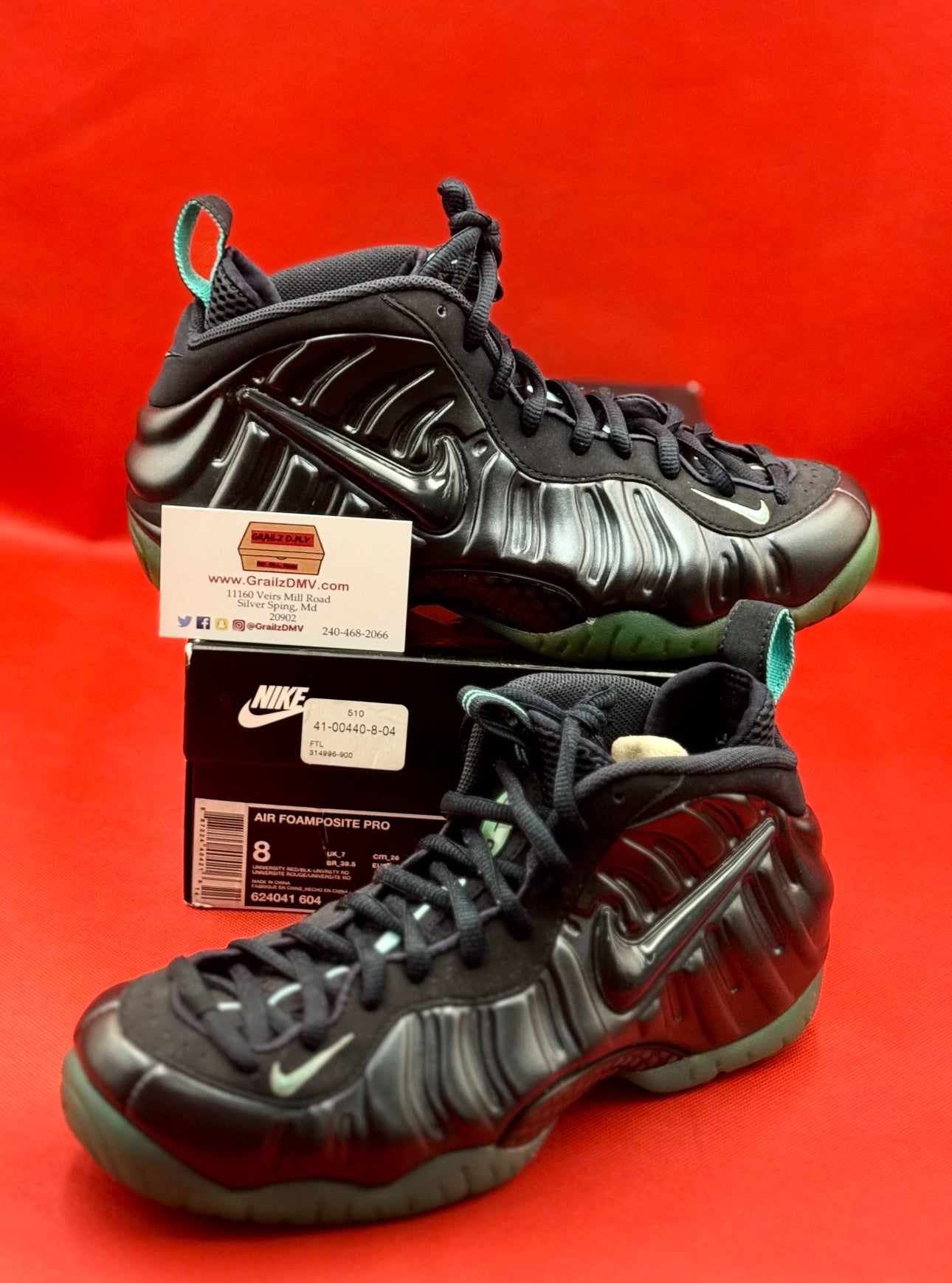 Dark Obsidian Foams Size 8