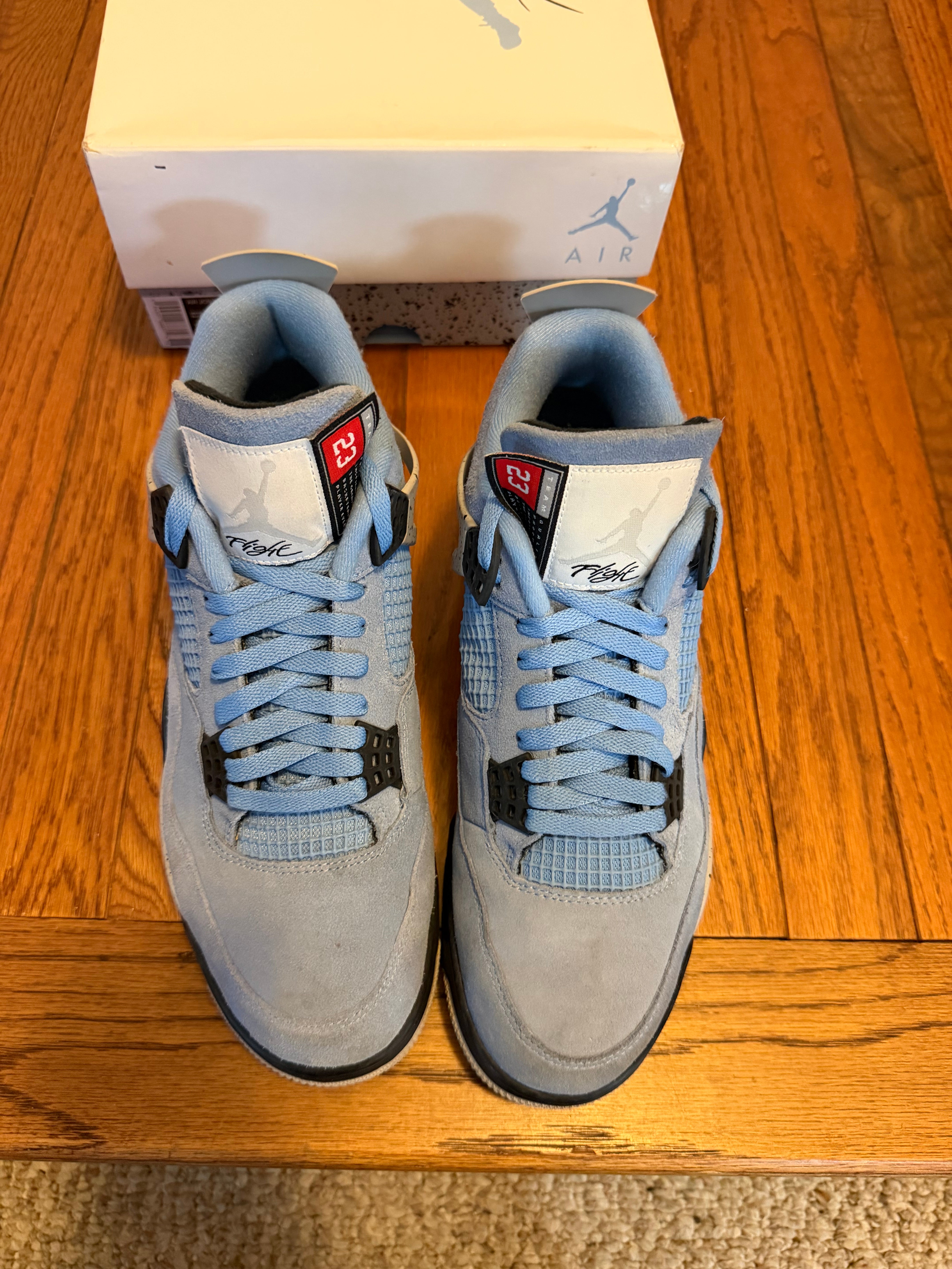 University Blue 4s size 11