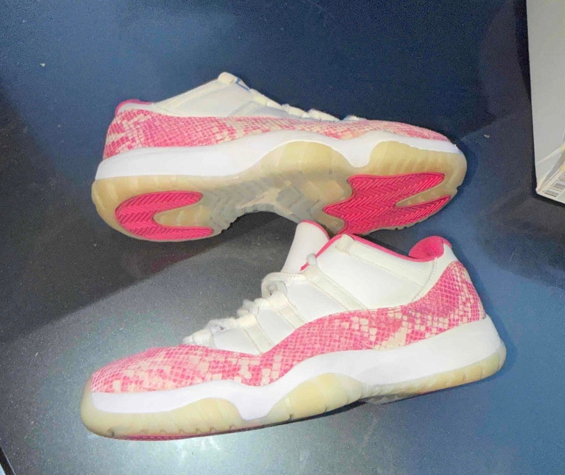 Pink Snakeskin Low 11s Size 8