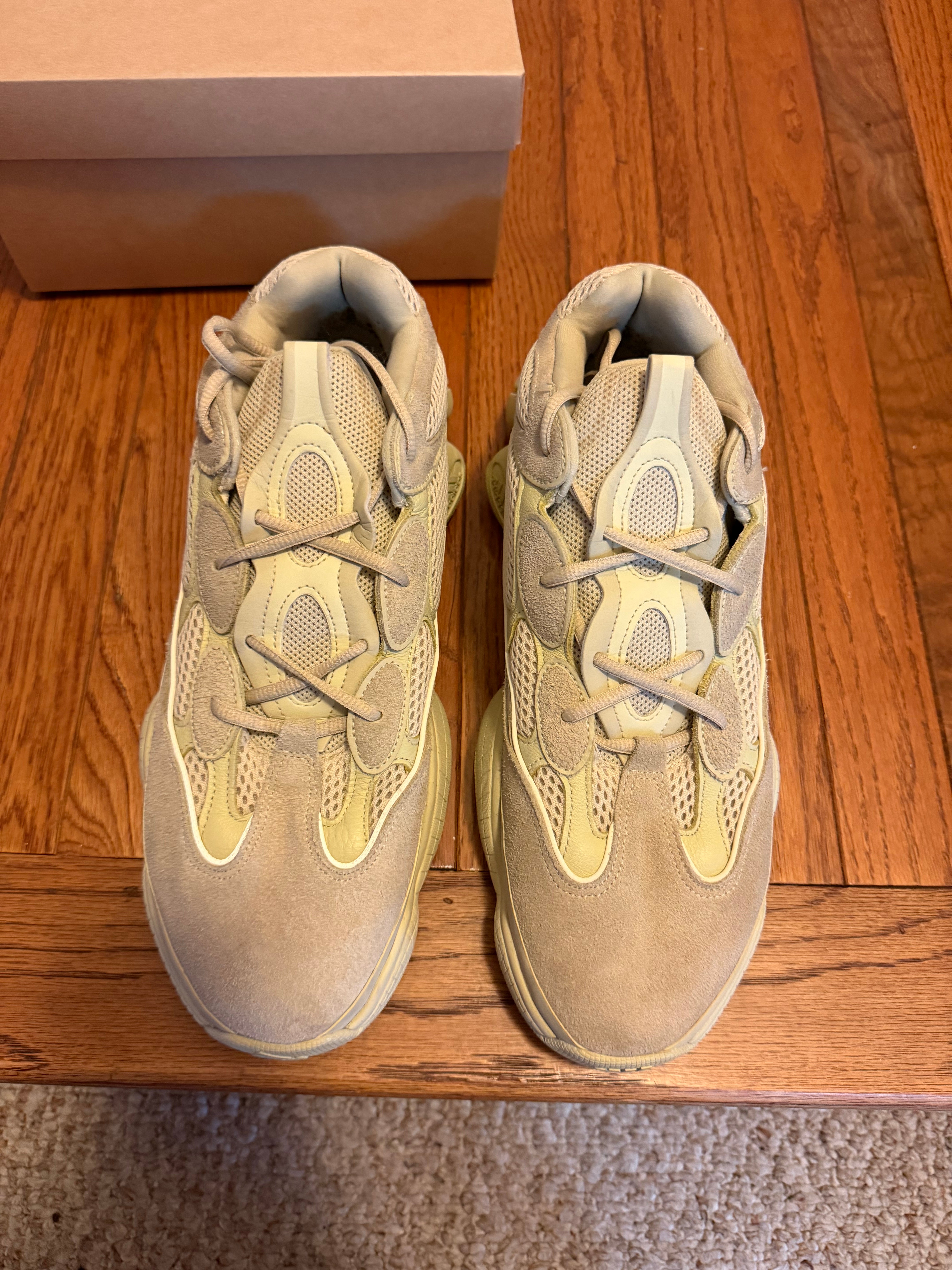 Super Moon Yellow Adidas Yeezy 500 size 14