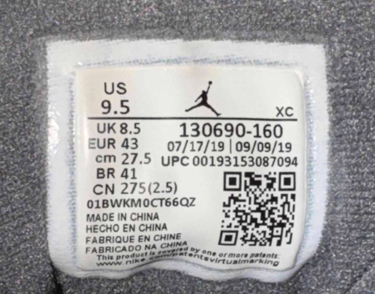 Dark Grey 12s Size 9.5