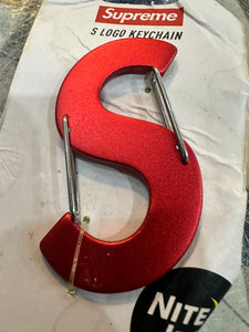Brand new Red Supreme Nite Ize S Logo Keychain