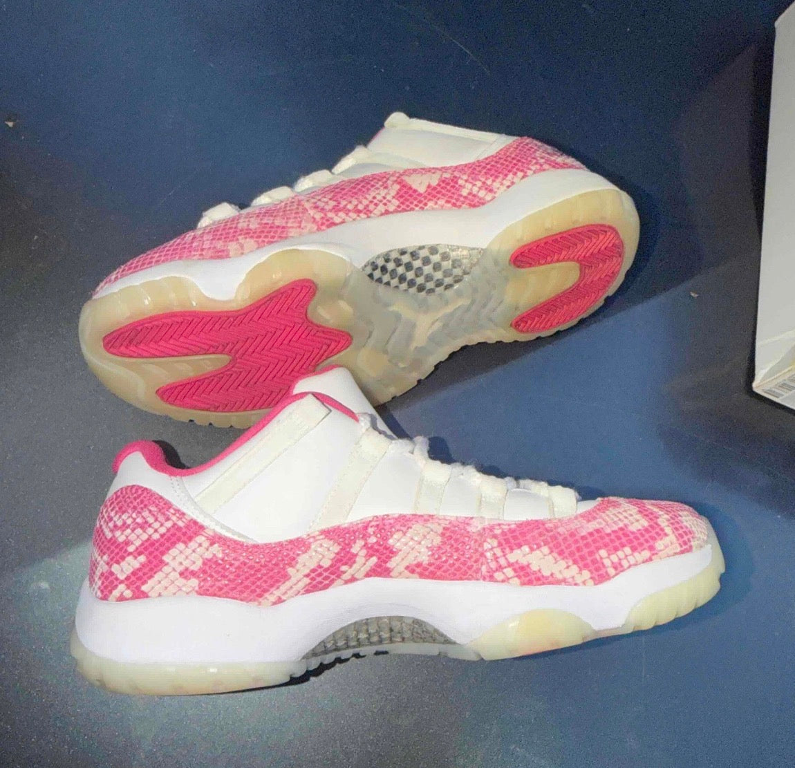 Pink Snakeskin Low 11s Size 8