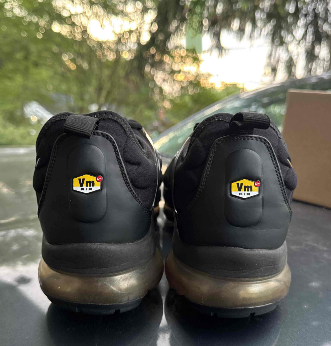 Air Vapormax Plus Black Metallic Gold Size 12