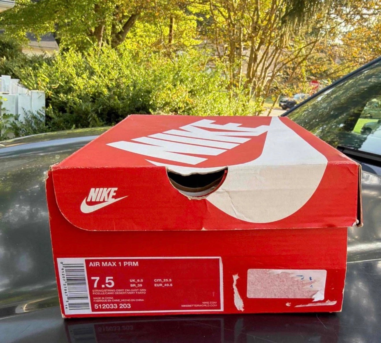 Air Max 1 String Safari Size 7.5