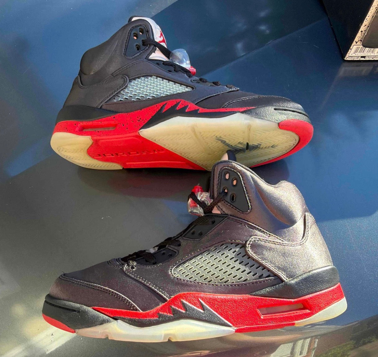 Satin Bred 5s Size 7.5