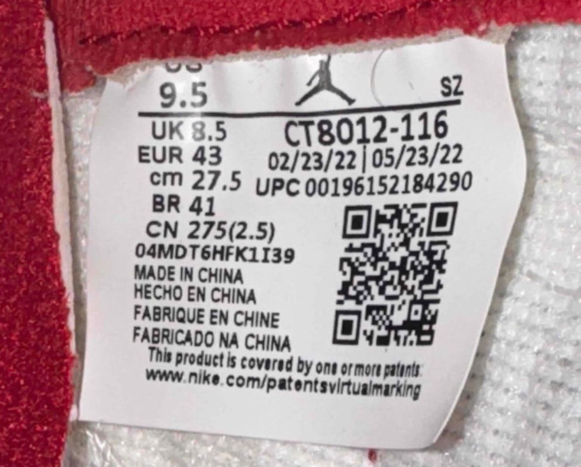 Cherry 11s Size 9.5