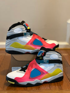 White Multicolor 8s size 12